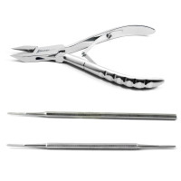 Manicure Pedicure Nail File Cutter Nail Care Beauty Instruments Set of 3