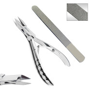 Chiropody Podiatry Ingrown Toe Nail Cutter Clipper and Diamond Deb File Manicure Pedicure Set of 2