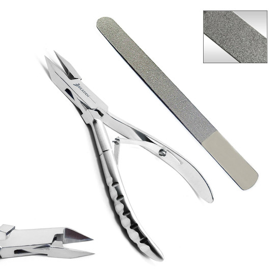 Chiropody Podiatry Ingrown Toe Nail Cutter Clipper and Diamond Deb File Manicure Pedicure Set of 2 Chiropody Podiatry Ingrown Toe Nail Cutter Clipper and Diamond Deb File Manicure Pedicure Set of 2