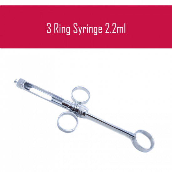 Dental Self Aspirating Syringes 2.2 ml Three Ring Anesthesia Surgical Lab