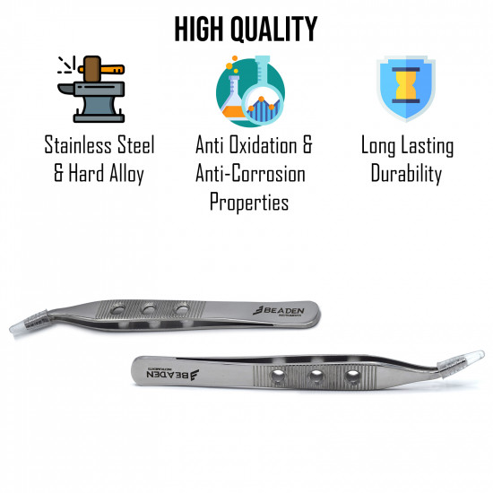 Dental Adson Brown Tweezer with Holes Curved 12.5 cm