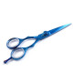 Barber Salon Hair Cutting Scissors Shears Razor Sharp Blue Coated Stylish (Size 5.5'')