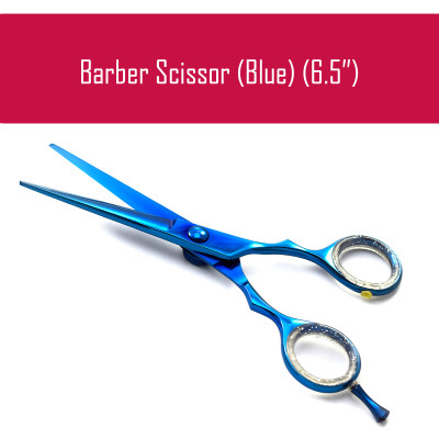 Barber Salon Hair Cutting Scissors Shears Razor Sharp Blue Coated Stylish (Size 6.5'')