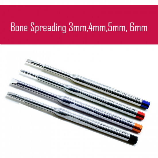 4 Pcs Dental Bone Spreader Chisel Implant Bone Ridge Expansion Spreading
