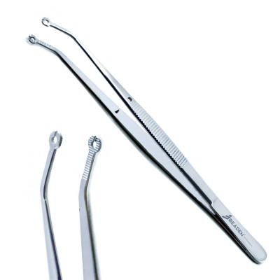 Corn Suture Pliers Sutures Tweezers Eyelets Angled Classic Surgical Forceps