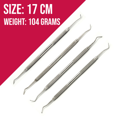 Set of 4 Composite Plastic Filling Instruments Double Ended