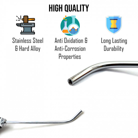 thumbnail image 2 of Medspo Dental Cavity Filling Syringe – Stainless Steel Water Syringe & Chip Blower For Dentist Lab 2 of 3