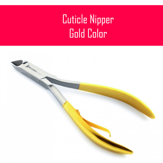 Cuticle Nipper Gold 10cm Manicure Podiatry Clipper Finger Hand Nail Care