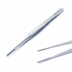 Debakey Dissecting Atraumatic Dental Tweezers Serrated Tissue Surgical Forceps