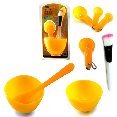 4 in 1 Face Mask Mixing Bowl Spoon Stick DIY Beauty Make Up Facial