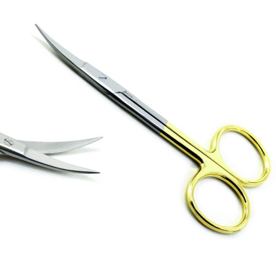 Surgical Iris Scissor Curved TC Dental Surgery Dissecting Suture Cutting Tissue Trimming