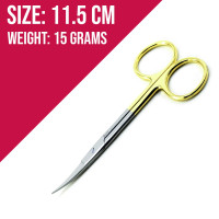 Surgical Iris Scissor Curved TC Dental Surgery Dissecting Suture Cutting Tissue Trimming