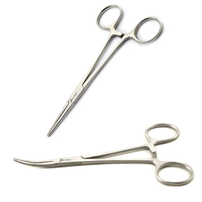 Surgical Hemostat Kelly Locking Forceps Clamp Straight & Curved 