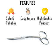 Dental Surgical La Grange Scissor Carbon Shear Suture Tissue Sharp 12cm