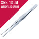Dental Surgical Cotton Mini Dressing Thumb Tweezers Serrated Tip Tissue Forceps