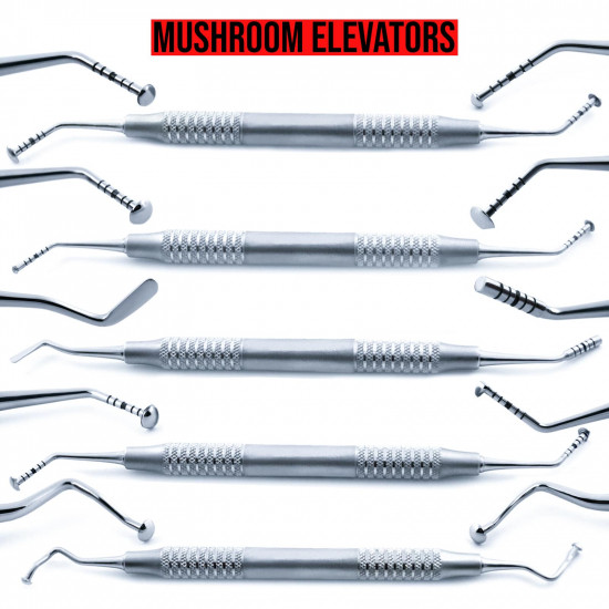 Dental Mushroom Sinus Lifting Elevators Kit Oral Surgery Dental Implant Set of 5