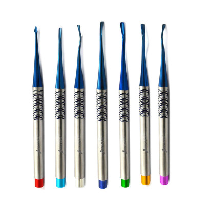 Set of 7 Precise Tips Dental PDL Luxating Root Elevators Surgical Ligament Lab