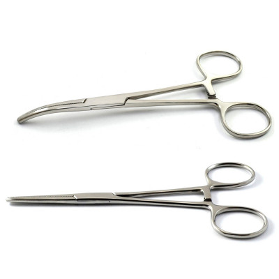 Surgical Pean Forceps Straight & Curved  Locking Plier (Set) 