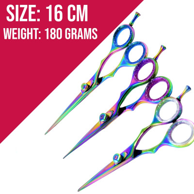 Professional Multi Color Barber Scissor Hairdressing Hair Cutting Salon Shear (SET) Professional Multi Color Barber Scissor Hairdressing Hair Cutting Salon Shear (SET)