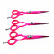 Hair Dressing Barber Scissor Pink Color Set (Size 6&5'') 